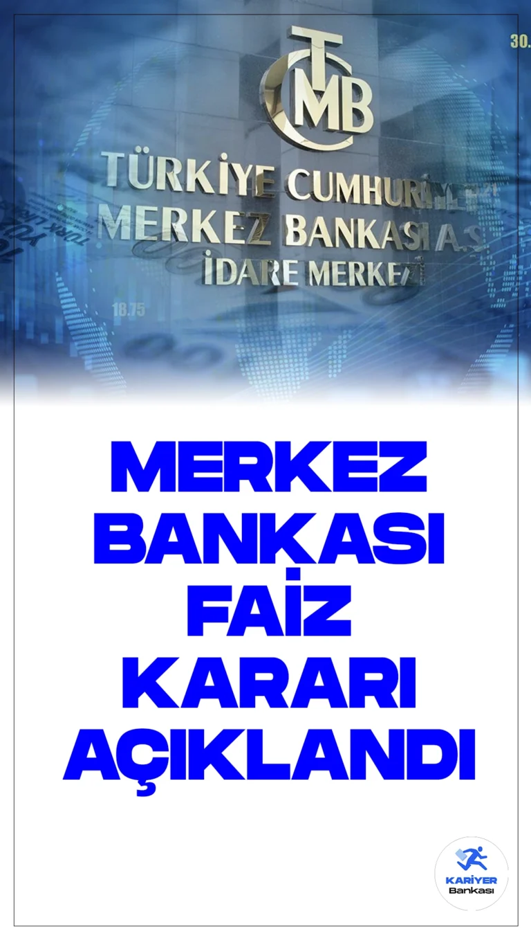 Merkez Bankası Faiz Kararı Açıklandı.Para Politikası Kurulu (Kurul), politika faizi olan bir hafta vadeli repo ihale faiz oranının yüzde 45’ten yüzde 50 düzeyine yükseltilmesine karar vermiştir. Kurul ayrıca, operasyonel çerçevede değişikliğe giderek, Merkez Bankası gecelik vadede borçlanma ve borç verme oranlarının bir hafta vadeli repo ihale faiz oranına kıyasla -/+ 300 baz puanlık bir marj ile belirlenmesine karar vermiştir.