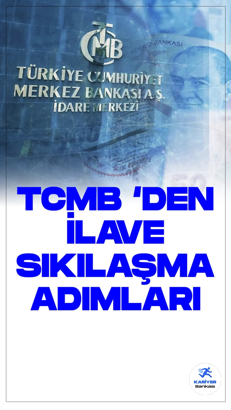 TCMB'den Yeni Adımlar: Sıkı Para Politikası Destekleniyor.Türkiye Cumhuriyeti Merkez Bankası (TCMB), sıkı para politikası duruşunu desteklemek amacıyla ilave sıkılaşma adımları attı. Bu önemli kararlar, ekonomik istikrarın korunması ve enflasyonla mücadele stratejisinin güçlendirilmesi hedeflenerek alındı.