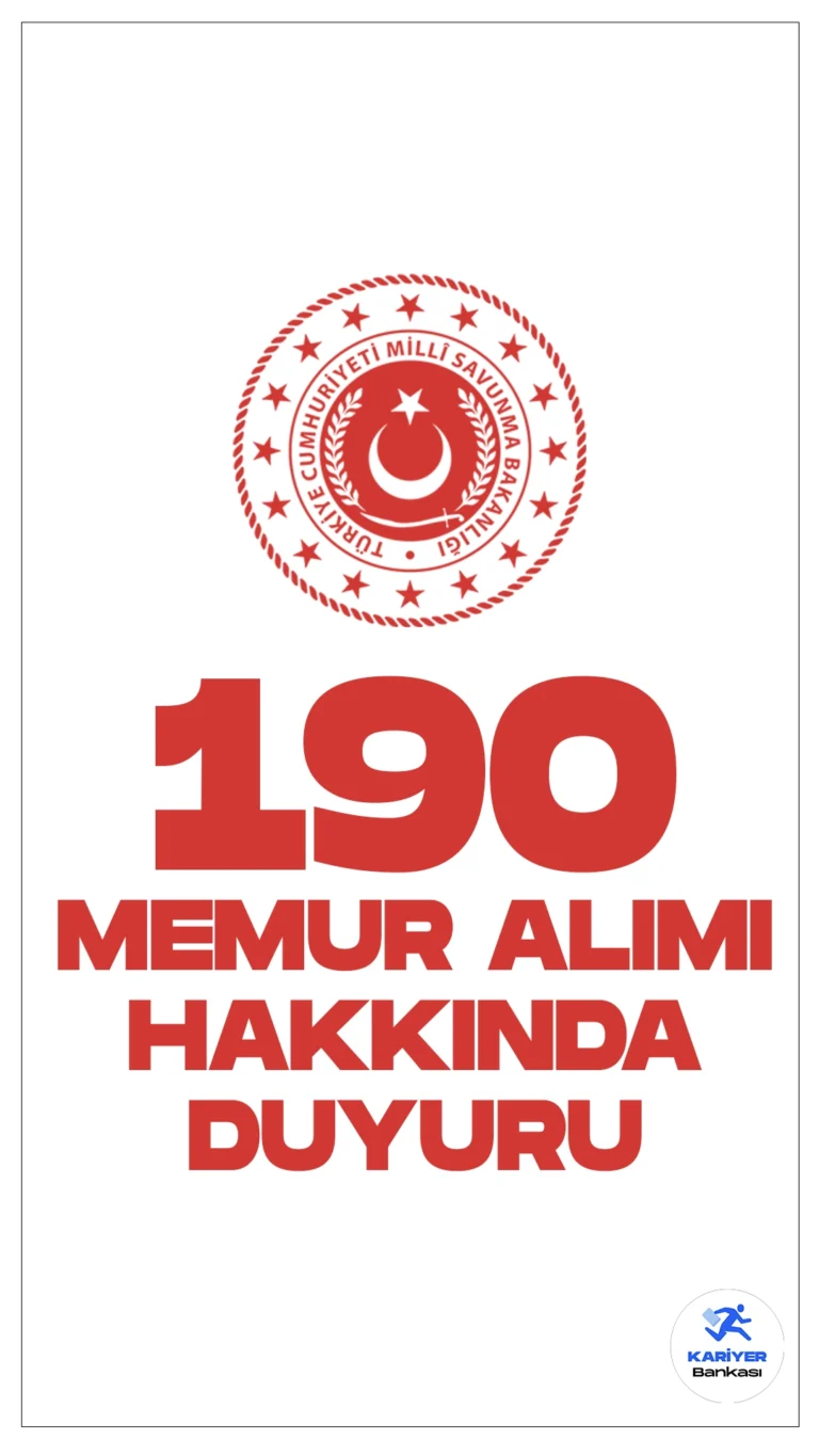 MSB 190 Memur Alımı Sonuçları Açıklandı.Milli Savunma Bakanlığı Personel Temin sayfasından yayımlanan duyuruda, memur alımı sonuçlarının açıklandığı ve Millî Savunma Bakanlığı, Genelkurmay Başkanlığı, Kuvvet Komutanlıkları ve Millî Savunma Üniversitesinde istihdam edilmek üzere Memur Temini Evrak Kontrol ve Mülakat aşamaları 18-22 Mart 2024 tarihleri arasında yapılacağı kaydedildi. Sonuçların açıklanmasıyla MSB memur alımı taban puanları da belli oldu. İşte puanlar...