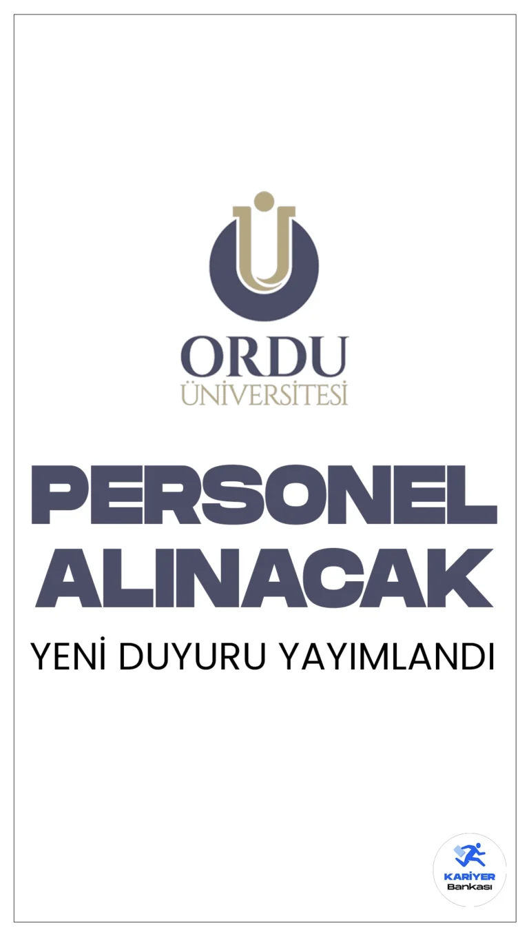Ordu Üniversitesi 20 Personel Alımı Yapacak. Resmi Gazete'de yayımlanan duyuruda, Ordu Üniversitesine destek personeli ve koruma ve güvenlik görevlisi alımı yapılacağı aktarıldı. Başvurular 5 Mart itibarıyla alınacak. Başvuru yapacak adayların genel ve özel şartları taşıması gerekmektedir.