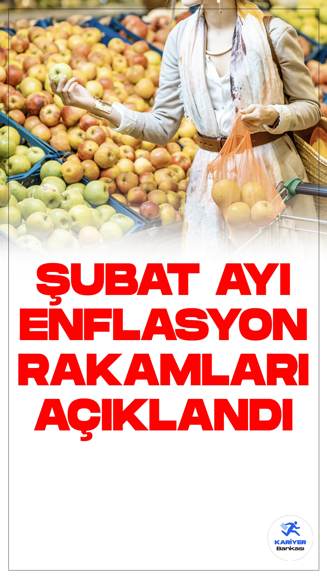 Şubat Ayı Enflasyon Rakamları Açıklandı.Türkiye İstatistik Kurumu (TÜİK) Şubat ayına ilişkin Tüketici Fiyat Endeksi (TÜFE) verilerini açıkladı.