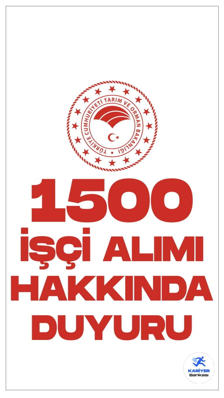 Tarım Bakanlığı 1500 İşçi Alımı Kura Sonuçları Açıklandı. Tarım ve Orman Bakanlığı sayfasından yayımlanan duyuruda, 27 Şubat-28 Şubat tarihleri arasında gerçekleşen 1500 işçi alımı kuru sonuçlarının açıklandığı aktarıldı.