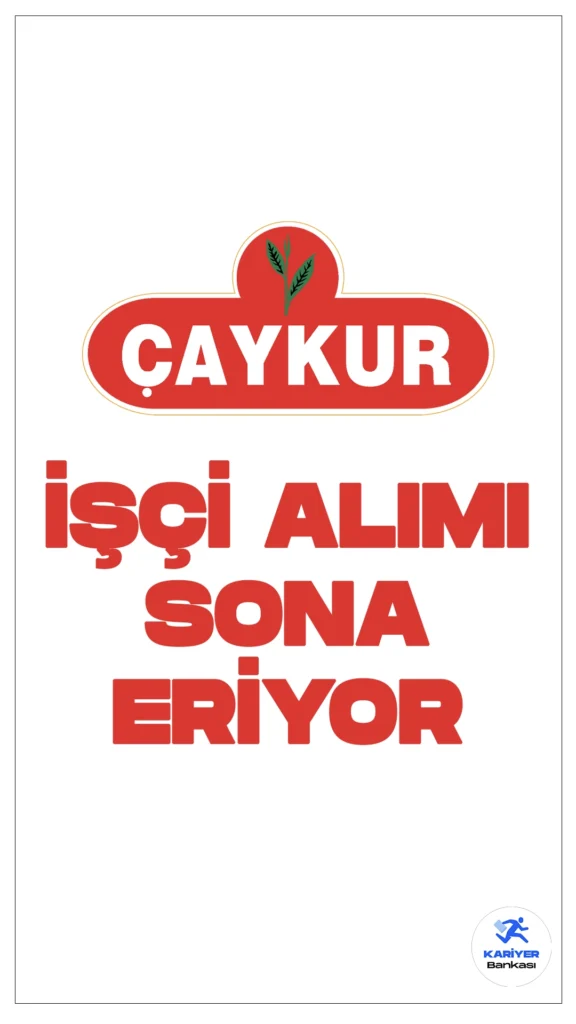 Çaykur 1072 İşçi Alımı Başvuruları Sona Eriyor.Çay İşletmeleri Genel Müdürlüğü sayfasından yayımlanan duyuruya göre, Çaykur Rize, Trabzon, Artvin ve Giresun illerinde bulununan yaş çay fabrikalarına beden işçisi, çay eksperi, engelli işçi, eski hükümlü işçi alımı yapılacak. Başvurular yarın (30 Nisan) sona eriyor. Başvuru yapacak adayların genel ve özel şartları sağlaması gerekmektedir.