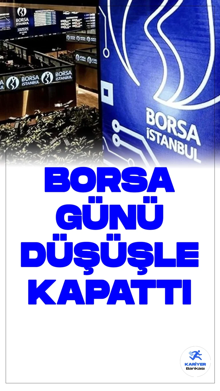 Borsa Günü Düşüşle Tamamladı.Borsa İstanbul'da işlem gören BIST 100 endeksi, günü yüzde 0,18 değer kaybederek 9.530,47 puandan tamamladı.