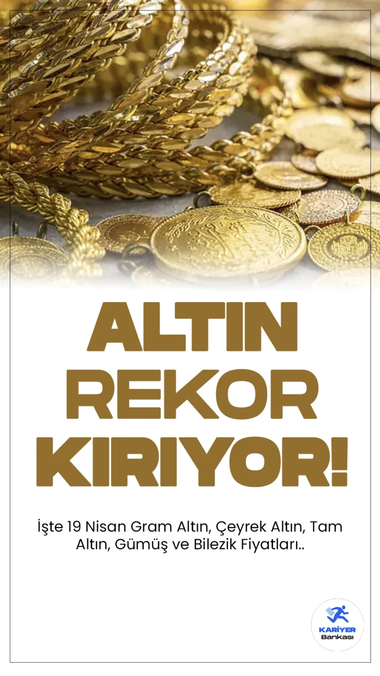 Altın Fiyatları Yeniden Yükselişte! İşte 19 Nisan Altın ve Gümüş Fiyatları…Altın fiyatları yeniden yükselmeye devam ediyor. Serbest piyasalara bakıldığında gram altın 2.510,24 TL’den işlem görürken çeyrek altın 4.277,77 TL’den alıcı buluyor.Yarım altın 8.555,54 TL, tam altın ise 17.058,76 TL’den satılıyor.