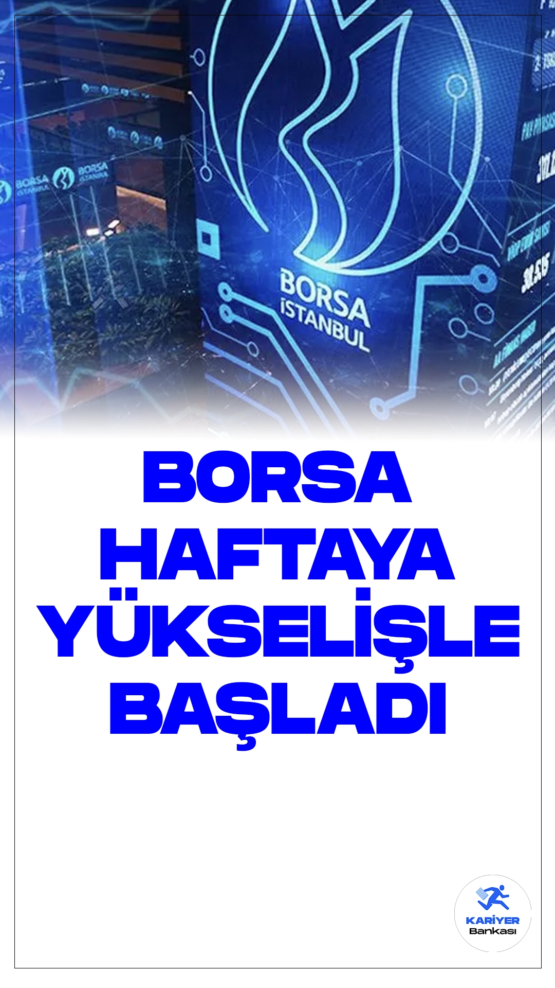Borsa Haftaya Yükselişle Başladı: BIST 100 Endeksi %1,01 Artışla Açılış Yaptı.Borsa İstanbul'da BIST 100 endeksi, Mahalli İdareler Genel Seçimlerinin ardından haftaya yüzde 1,01 yükselişle 9.234,48 puandan başladı.