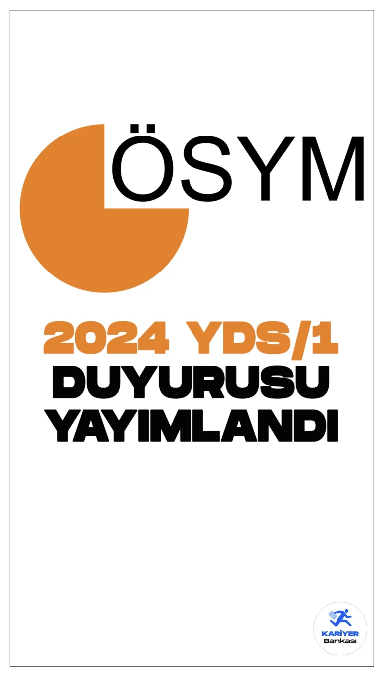 2024-YDS/1 Sınav Sonuçları Açıklandı. ÖSYM sayfasından yayımlanan duyuruda, 4 Mart 2024 tarihinde uygulanan 2024 Yabancı Dil Bilgisi Seviye Tespit Sınavı’nın (2024-YDS/1) değerlendirme işlemlerinin tamanlandığı, adayların sınav sonuçlarına https://sonuc.osym.gov.tr adresinden erişebilecekleri kaydedildi.