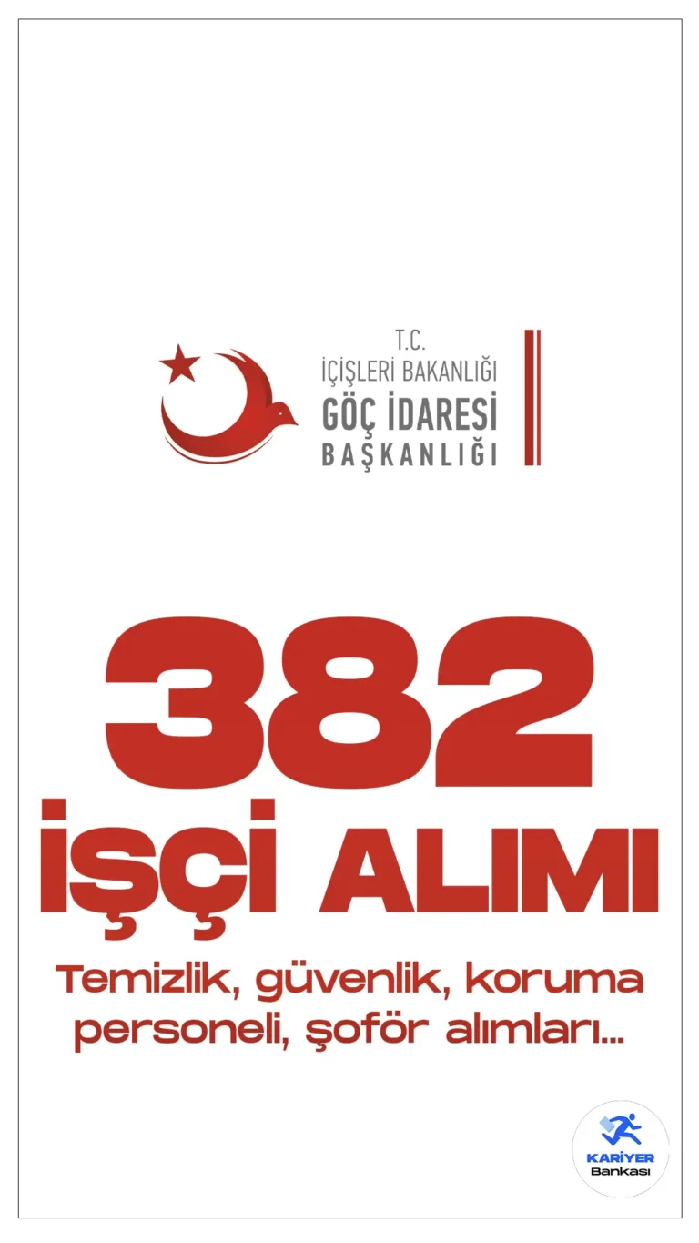 382 işçi alımı yapılacak.
