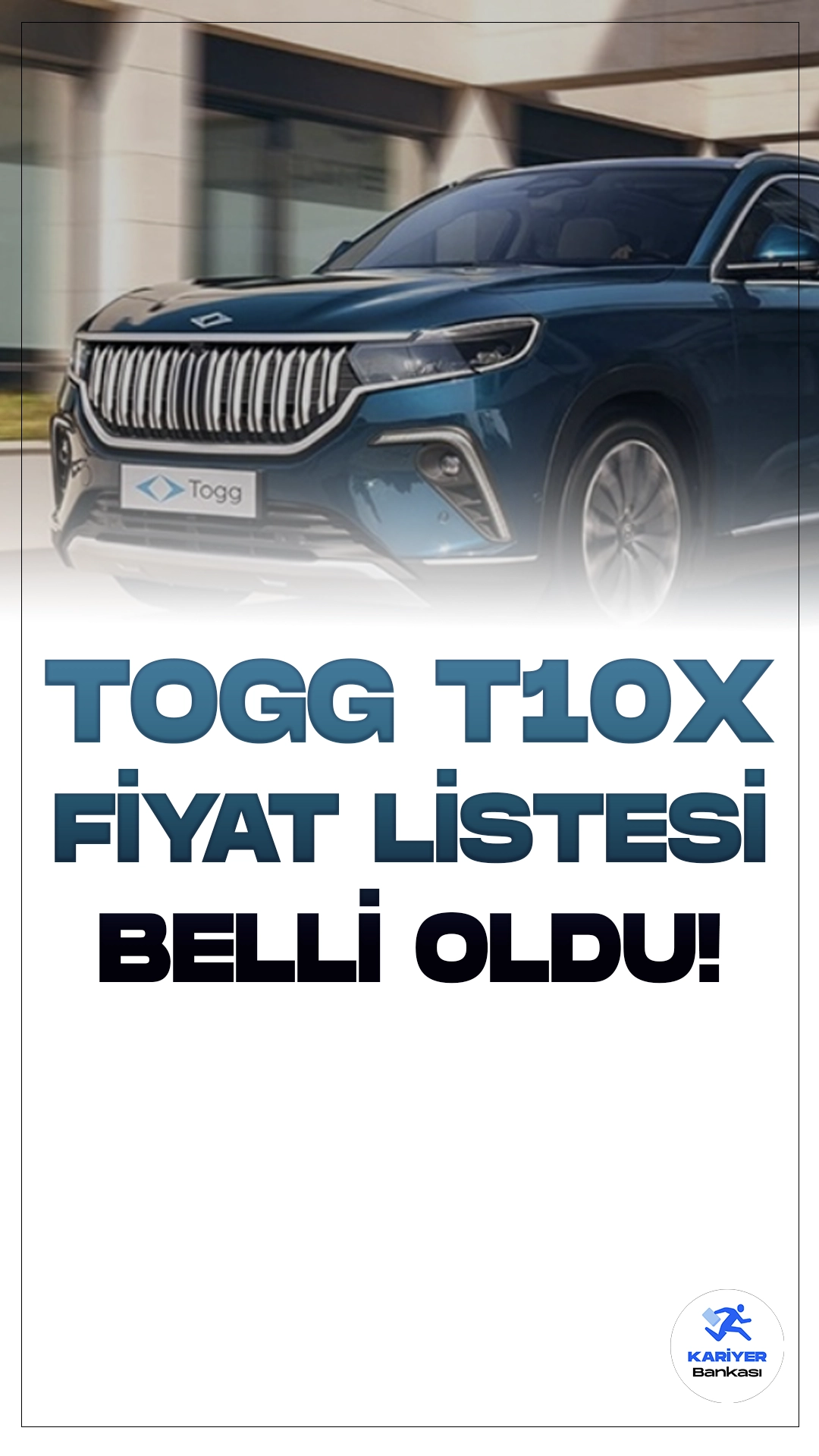 Togg T10x Nisan 2024 Güncel Fiyatlar.Türkiye'nin yerli otomobil üreticisi TOGG, T10X modelinin Nisan 2024 fiyat listesi ve opsiyonel özellikleri bu haberimizde. TOGG'un elektrikli SUV modeli T10X, farklı versiyonları ve zengin opsiyon paketleriyle otomobil severlerin beğenisine sunuluyor.