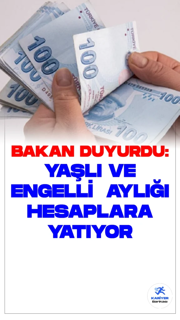 Bakan Duyurdu: 4,8 Milyar TL Yaşlı ve Engelli Aylıkları Hesaplara Yatıyor. Aile ve Sosyal Hizmetler Bakanlığı Mahinur Özdemir Göktaş, Nisan ayı yaşlı ve engelli aylıklarının hesaplara aktarılacağını açıkladı.