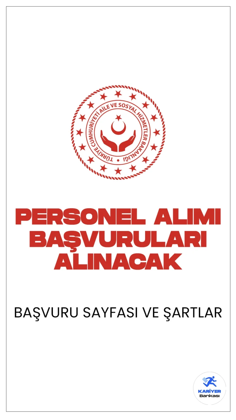 Aile ve Sosyal Hizmetler Bakanlığı (ASHB) 45 Personel Alımı Başvuruları Alınacak.İlgili alım duyurusuna göre, Aile ve Sosyal Hizmetler Bakanlığı 18 farklı ünvanda olmak üzere sözleşmeli personel alımı yapacak. Başvurular bugün (24 Nisan) itibarıyla başladı. Başvuru yapacak adayların genel şartların yanı sıra, özel şartları da sağlaması gerekmektedir.