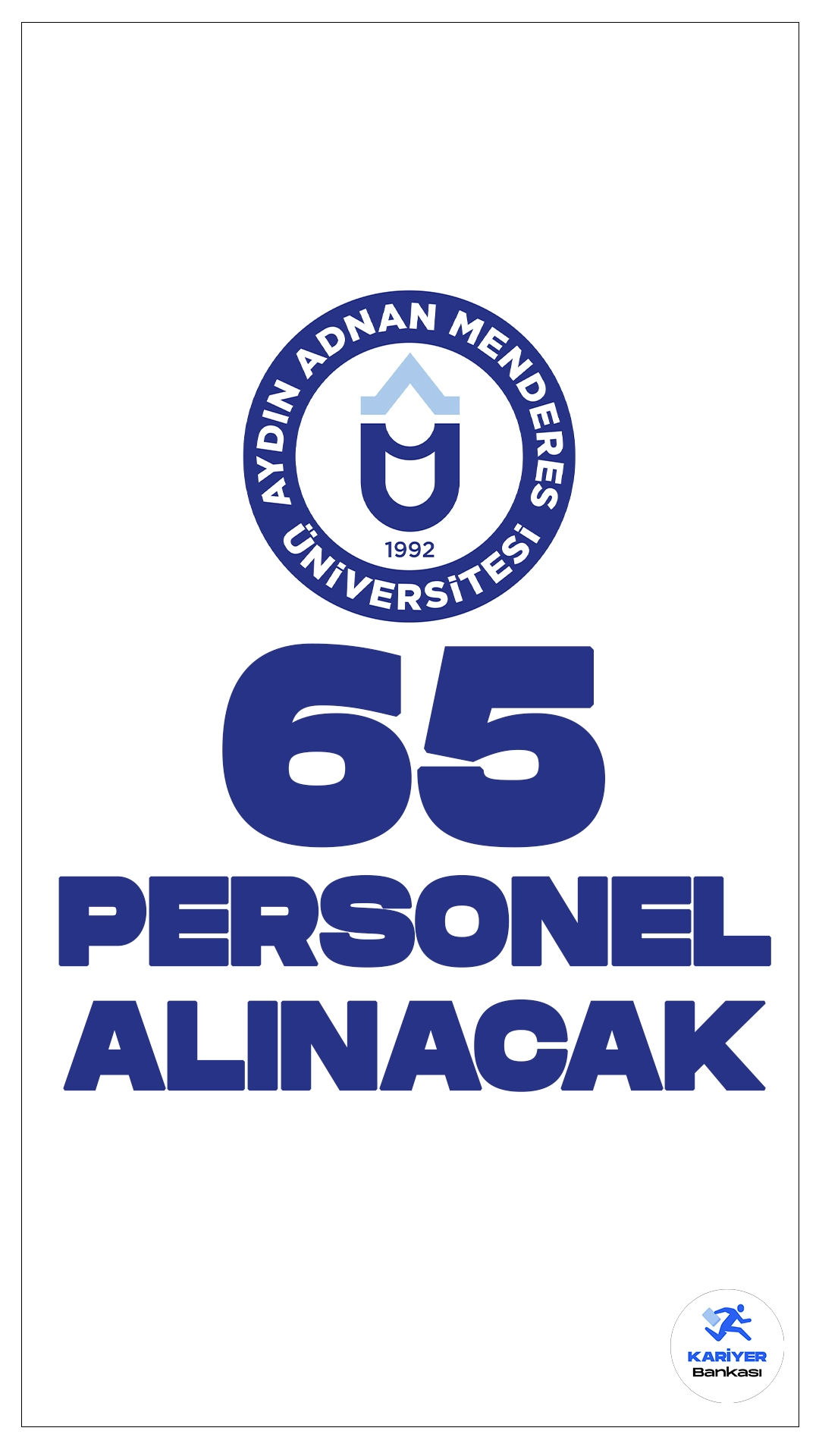 Aydın Adnan Menderes Üniversitesi (ADÜ) 65 Personel alımı Yapacak. Cumhurbaşkanlığı SBB'de yayımlanan duyuruda, ADÜ'ye hemşire ve destek personeli(iç ve dış mekan temizliği) ünvanlarında olmak üzere sözleşmeli personel alımı yapılacak. Başvurular 20 Nisan itibarıyla alınacak.