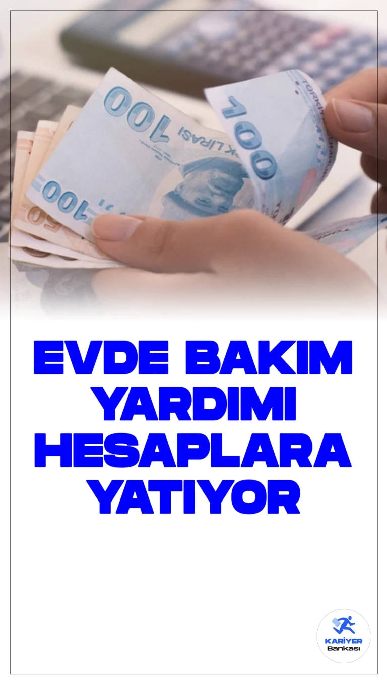 4,2 Milyar TL Evde Bakım Yardımı Ödemeleri Hesaplara Yatıyor.Aile ve Sosyal Hizmetler Bakanı Mahinur Özdemir Göktaş, Evde Bakım Yardımı ödemelerinin Ramazan Bayramı öncesi önemli bir adım olarak yarın yapılacağını açıkladı. Bu kapsamda, toplamda 4,2 milyar TL tutarında ödemenin hesaplara yatırılacağını duyurdu.