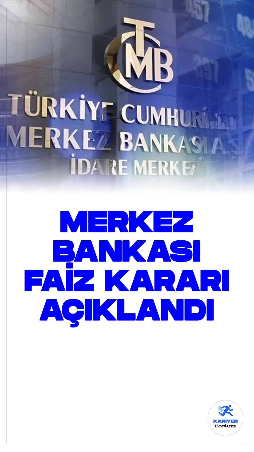 Son Dakika: Merkez Bankası Faiz Kararı Açıklandı. Türkiye Cumhuriyet Merkez Bankası sayfasından yayımlanan duyuruda,"Para Politikası Kurulu (Kurul), politika faizi olan bir hafta vadeli repo ihale faiz oranının yüzde 50 düzeyinde sabit tutulmasına karar vermiştir." ifadeleri yer aldı.