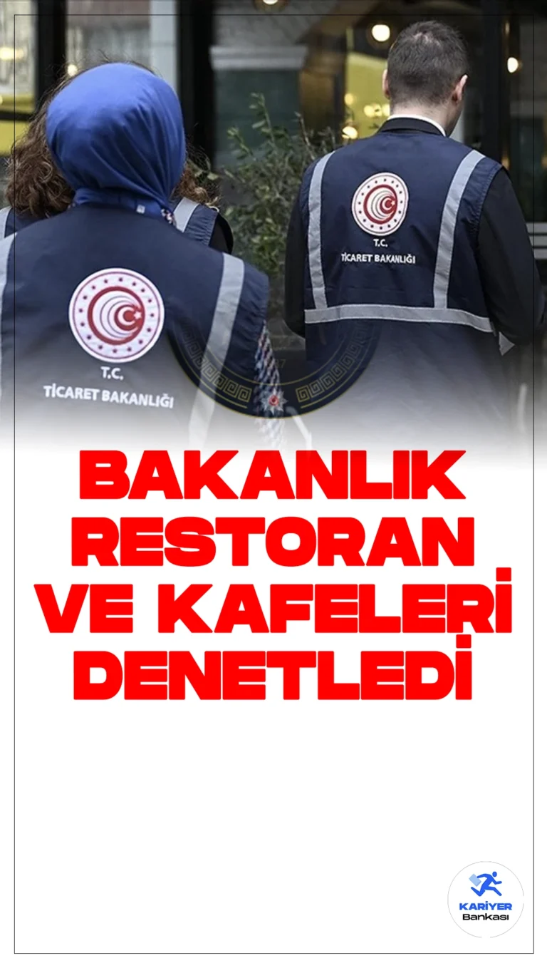 Ticaret Bakanlığı Restoran ve Kafeleri Denetledi.Ticaret Bakanlığı ekipleri, 5 ilde restoran ve kafelerde, fiyat tarifelerinin görünür bir şekilde konulmasına yönelik denetimler gerçekleştirdi.