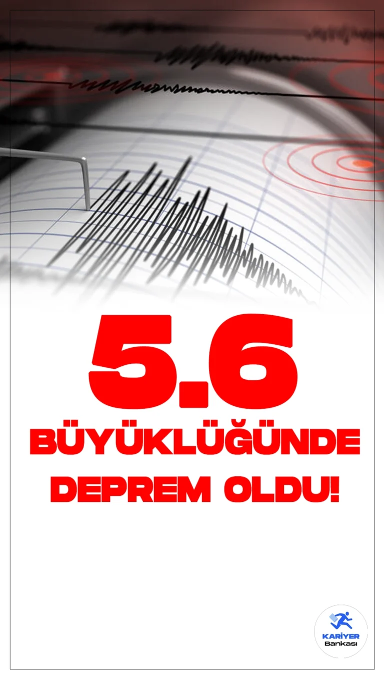 Son Dakika: Tokat'ta 5.6 Büyüklüğünde Deprem Oldu.İçişleri Bakanlığı Afet ve Acil Durum Yönetimi Başkanlığı Deprem Dairesi tarafından yayımlanan son dakika verilerine göre, Tokat'ın Sulusaray ilçesinde 5.6 büyüklüğünde deprem meydana geldi.