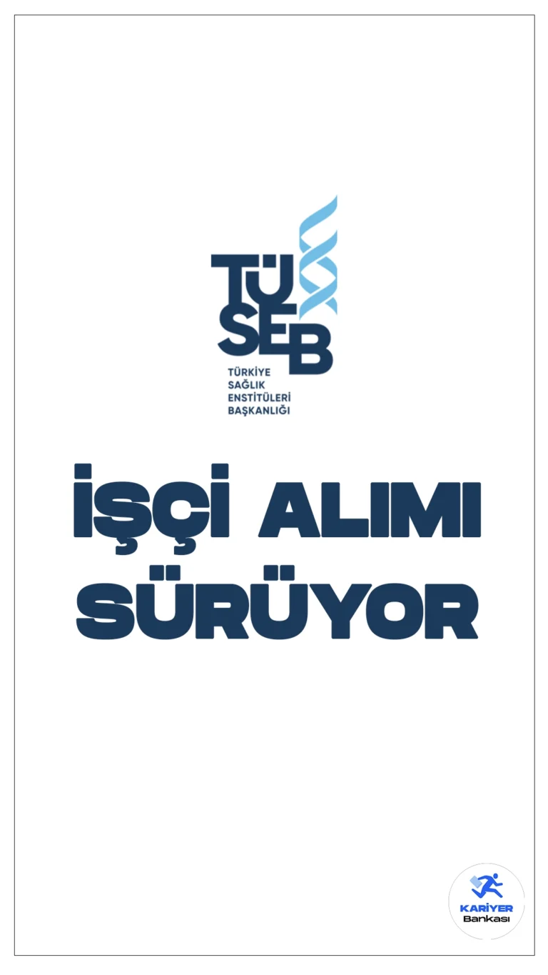 TÜSEB 22 İşçi Alımı Başvuruları Sürüyor.Resmi Gazete'de yayımlanan duyuruda Türkiye Sağlık Enstitüleri Başkanlığı (TÜSEB) sürekli işçi alımı yapılacağı aktarıldı. İlgili alım duyurusunda," Başkanlığımıza bağlı birimlerde istihdam edilmek üzere 4 sayılı Bakanlıklara Bağlı, İlgili, İlişkili Kurum ve Kuruluşlar ile Diğer Kurum ve Kuruluşların Teşkilatı Hakkında Cumhurbaşkanlığı Kararnamesinin 673 üncü maddesi ve 16/11/2022 tarihli ve 32015 sayılı Resmi Gazete’de yayımlanarak yürürlüğe giren Türkiye Sağlık Enstitüleri Başkanlığı İnsan Kaynakları Yönetmeliğine istinaden 3 (üç) Araştırmacı (Doçent) ve 19 (ondokuz) Ar-Ge Uzmanı personel alımı gerçekleştirilecektir." ifadeleri yer aldı.