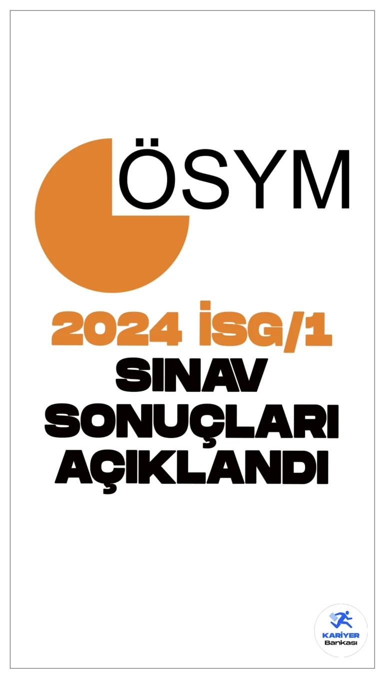 2024-İSG/1 Sınav Sonuçları Açıklandı.ÖSYM sayfasından yayımlanan son dakika duyurusunda, 5 Mayıs 2024 tarihinde uygulanan 2024 İş Sağlığı ve Güvenliği Genel Müdürlüğü İş Yeri Hekimliği ve İş Güvenliği Uzmanlığı Sınav sonuçlarının açıklandığı aktarıldı.