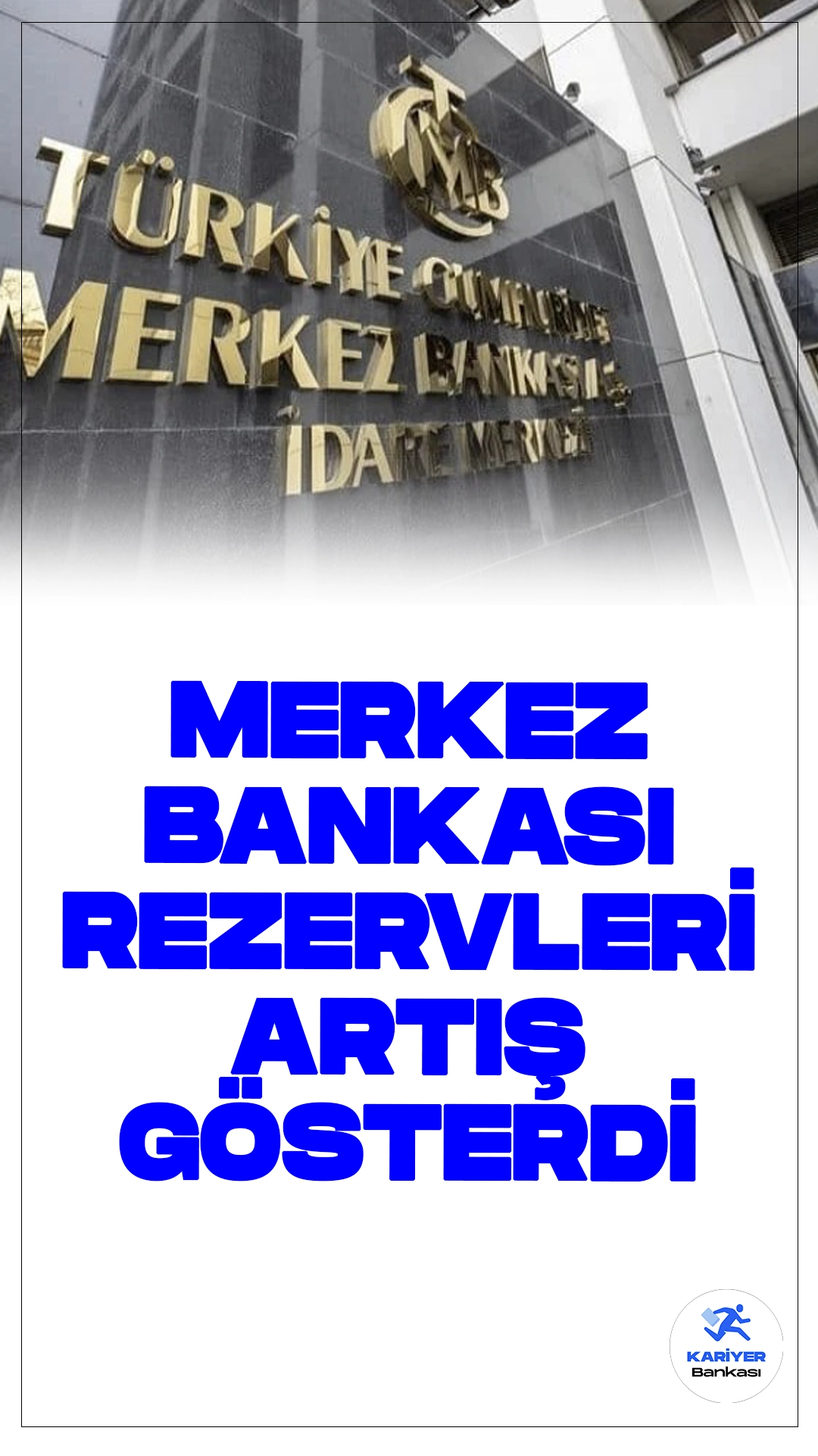 Merkez Bankası Rezervleri Artış Gösterdi.Türkiye Cumhuriyet Merkez Bankası (TCMB) toplam rezervleri, 17 Mayıs haftasında bir önceki haftaya göre 4 milyar 723 milyon dolar artarak 139 milyar 125 milyon dolara ulaştı.