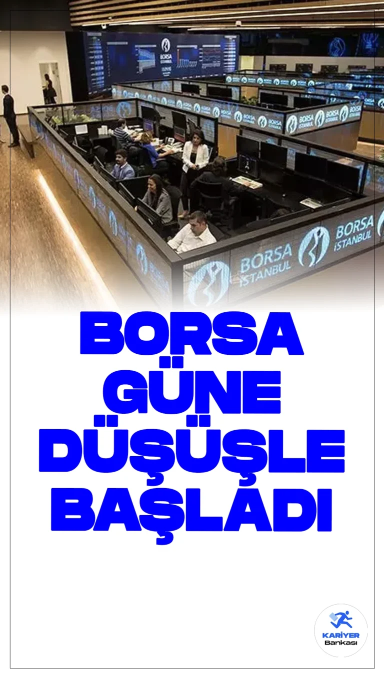 Borsa Güne Düşüşle Başladı.Borsa İstanbul'da BIST 100 endeksi, yüzde 0,08 düşüşle 10.784,20 puandan açıldı.Açılışta BIST 100 endeksi, önceki kapanışa göre 8,33 puan ve yüzde 0,08 azalarak 10.784,20 puana indi.