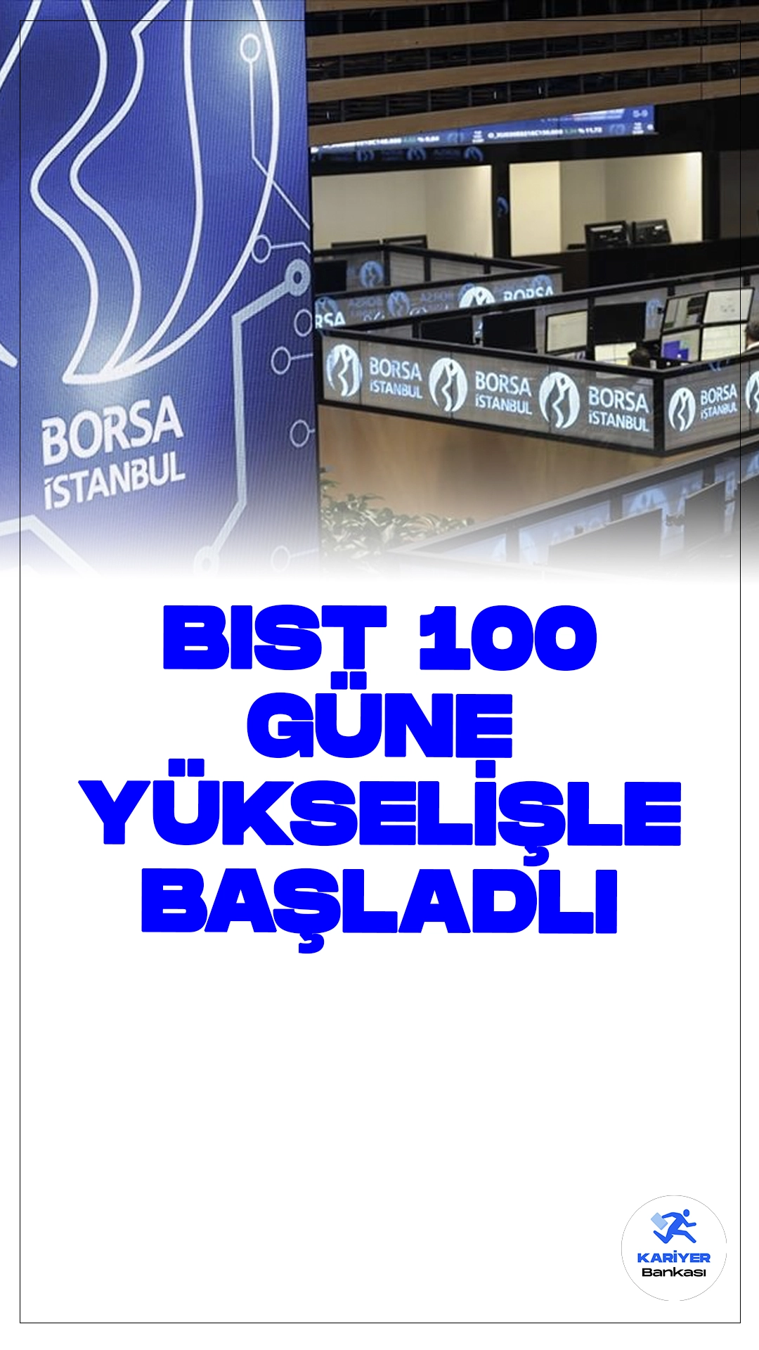 Borsa İstanbul'da BIST 100 Endeksi Güne Yükselişle Başladı.Güne pozitif bir başlangıç yapan Borsa İstanbul, BIST 100 endeksinde yüzde 0,15'lik artışla 10.282,75 puandan açıldı.
