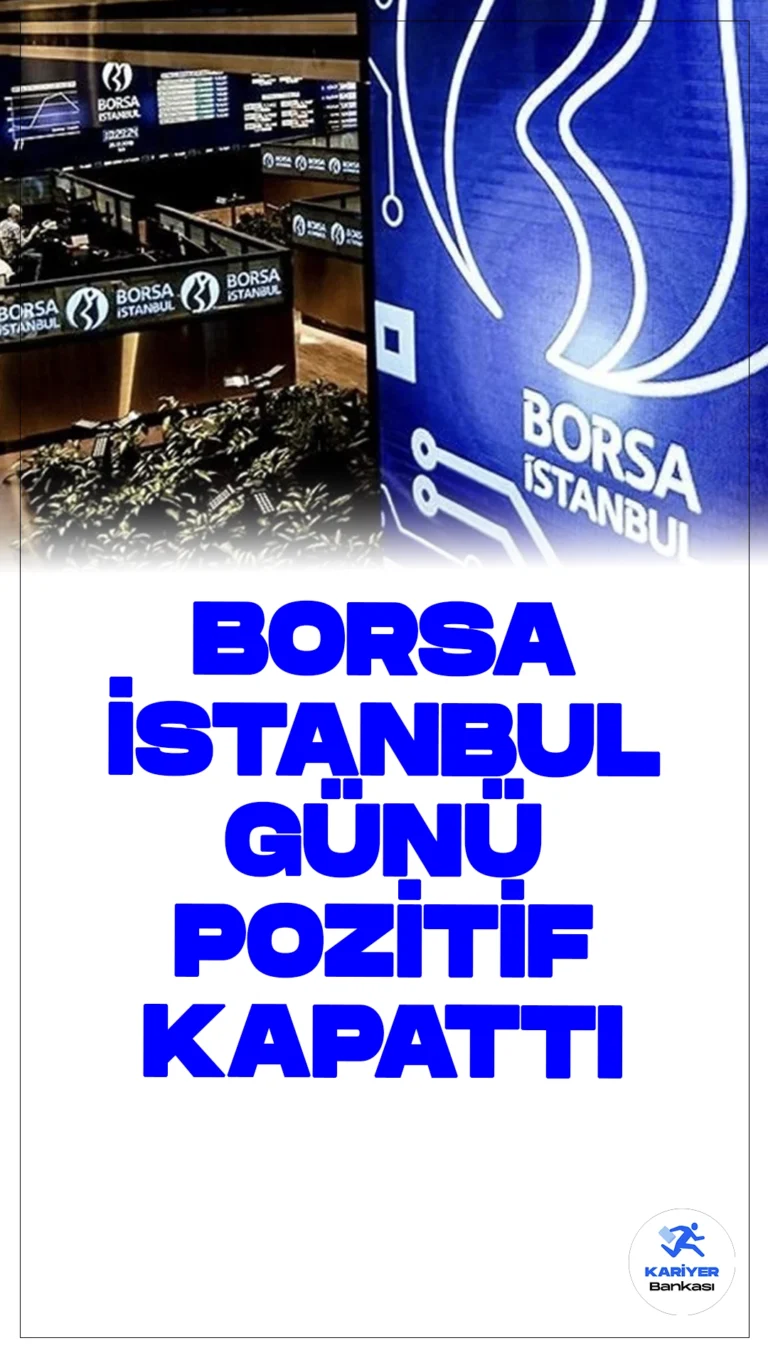 Borsa İstanbul'da Pozitif Kapanış: BIST 100 Yükselişle Tamamladı.Borsa İstanbul'da BIST 100 endeksi, günü yüzde 0,20 değer kazanarak 10.268,58 puandan tamamladı. Gün içerisinde, önceki kapanışa göre 20,83 puan artış kaydedildi. Bu artışla birlikte, toplam işlem hacmi de 95 milyar lira seviyesine ulaştı.