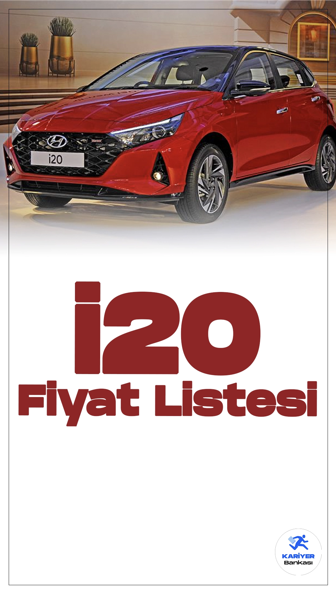 Hyundai i20 Mayıs 2024 Fiyat Listesi Yayımlandı.Hyundai i20, Hyundai'nin küçük sınıf araç segmentinde yer alan başarılı modellerinden biri olarak öne çıkıyor. Son yıllarda bu segmentte rekabet giderek artarken, i20 modeli hem tasarımı hem de teknolojik özellikleri ile dikkat çekiyor.