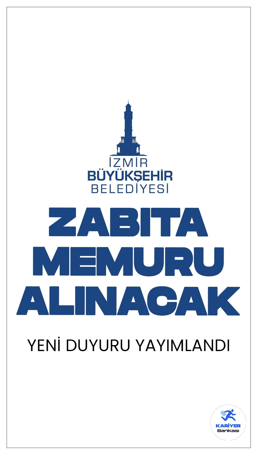 İzmir Büyükşehir Belediyesi 36 Zabıta Memuru Alacak. İlgili alım duyurusuna göre, İzmir Büyükşehir Belediyesi kadın-erkek adaylardan olmak üzere KPSS en az 65 puanla zabıta memuru alımı yapacak. Başvuru yapacak adayların başvuru şartlarını taşıyor olması gerekmektedir.