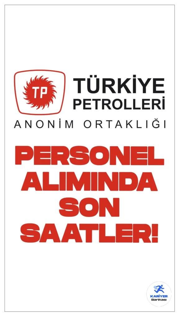 TPAO 150 Personel Alımı Başvurularında Sona Eriyor.İlgili alım duyursuna göre, Türkiye Petrolleri Anonim Ortaklığına (TPAO) ön lisans mezunu üretim operatör yardımcısı, elektrikçi, ambarcı, malzeme eksperi, harita teknisyeni, servis görevlisi, inşaat teknisyeni, iş güvenliği teknisyeni, sistem destekçisi(bilgi sistemleri), muhasebe servis görevlisi, tedarik ve lojistik görevlisi, laboratuvar sorumlusu, lisans mezunu mühendis, avukat ve uzman yardımcısı ünvanlarında personel alımı yapılacak. Başvurular bugün (13 Mayıs) sona eriyor.İşte şartlar ve başvuru bilgileri..