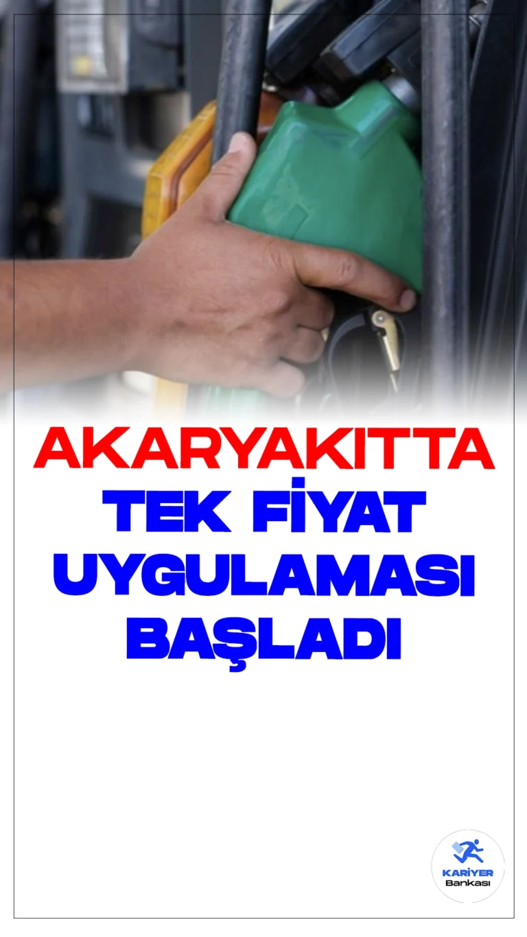 Tek Fiyat Uygulamasına Geçiş: Akaryakıt İstasyonlarında Yeni Dönem.Enerji Piyasası Düzenleme Kurumu (EPDK), akaryakıt sektöründe önemli bir değişikliğe imza attı. Kurumun aldığı yeni kararla, tüm akaryakıt istasyonlarında farklılaştırılmış ürünler dahil olmak üzere aynı tür akaryakıtların tek fiyat üzerinden satılması uygulaması başladı. Bu kararla birlikte, 13 bin bayide akaryakıt fiyatları güncellenerek yeni sisteme geçiş yapıldı.