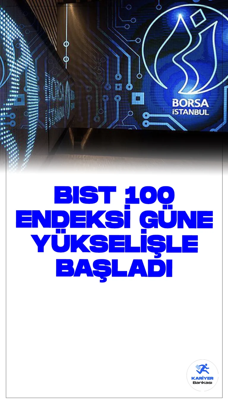 BIST 100 Endeksi Güne Yükselişle Başladı.Borsa İstanbul'da BIST 100 endeksi, güne yüzde 0,26 yükselişle 10.506,79 puandan başladı.