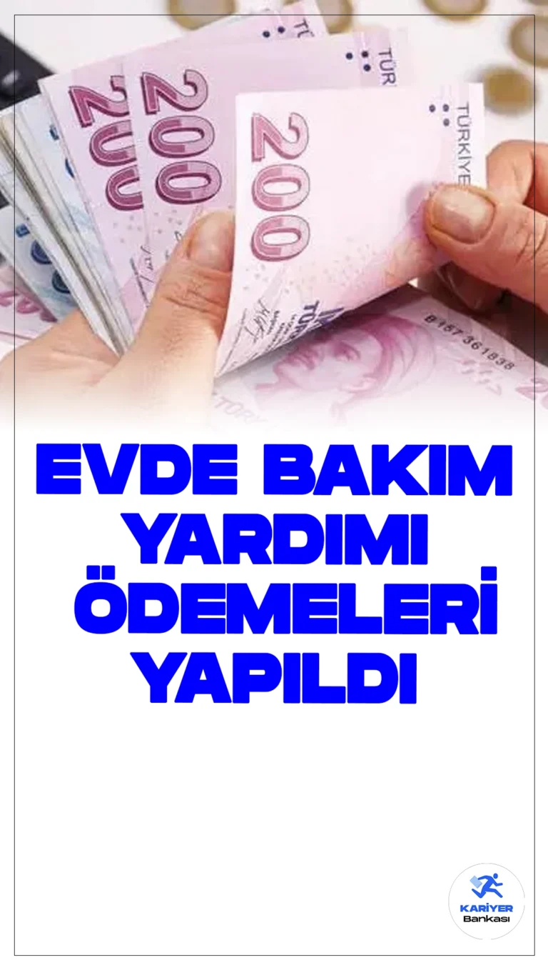 Mayıs Evde Bakım Yardımı Hesaplara Yatırıldı.Mayıs ayında, tam bağımlı vatandaşlara ve ailelerine ekonomik destek sağlamak amacıyla 4,2 milyar lira Evde Bakım Yardımı, hak sahiplerinin hesaplarına yatırıldı. Bu destek, evlerinde bakılan bireylerin yaşam kalitesini artırmayı hedefliyor.