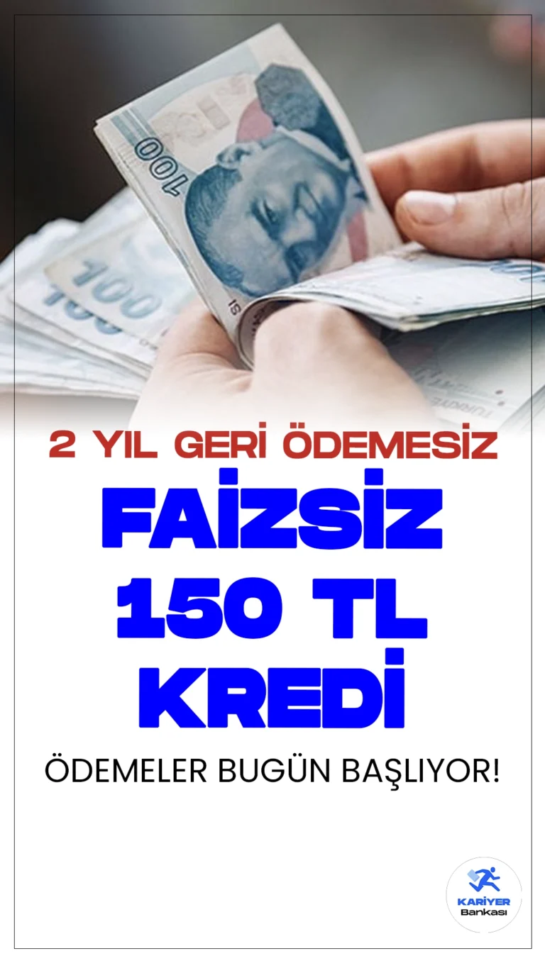 150 Bin Lira Faizsiz Kredi için Ödemeler Bugün Başlıyor.Aile ve Sosyal Hizmetler Bakanı Mahinur Özdemir Göktaş, Aile ve Gençlik Fonu'na bugüne kadar 9 bin 38 çiftin başvurduğunu açıkladı. Göktaş, bu başvurulardan 2 bin 283 çifte evlilik ve danışmanlık hizmeti vermeye başladıklarını belirtti. Ayrıca, eğitim programlarına katılan ve resmi nikahı 15-30 Nisan tarihleri arasında gerçekleşen çiftlere yönelik ödemelerin bugün itibarıyla başladığını duyurdu.