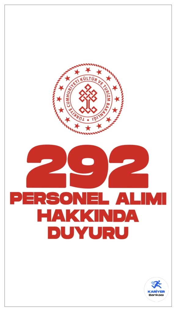 Kültür Bakanlığı 292 Personel Alımı Hakkında Duyuru Geldi. Kültür ve Turizm Bakanlığı sayfasından yayımlanan duyurularda, 127 ve 165 sözleşmeli personel alımı kapsamında,  atamaya esas belgelerini teslim etmeyen, feragat eden ve kriterleri tutmayan adayların yerine yerleştirilen YEDEK ADAYLARIN listelerinin açıklandığı aktarıldı.