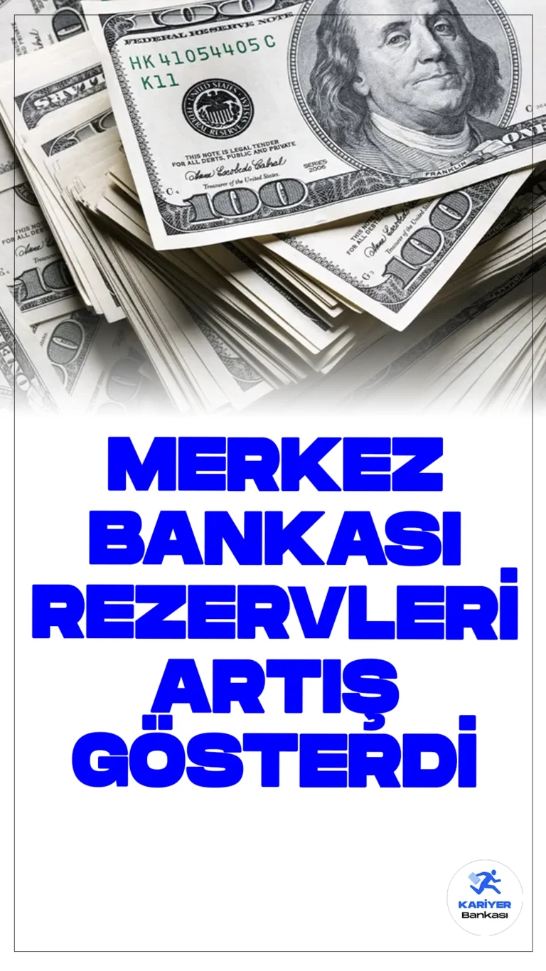 Merkez Bankası Rezervleri Artış Gösterdi.Türkiye Cumhuriyet Merkez Bankası (TCMB) rezervleri, 24 Mayıs haftasında önemli bir artış kaydederek 142 milyar 242 milyon dolara ulaştı. Bu, bir önceki haftaya göre 3 milyar 117 milyon dolarlık bir artış anlamına geliyor.