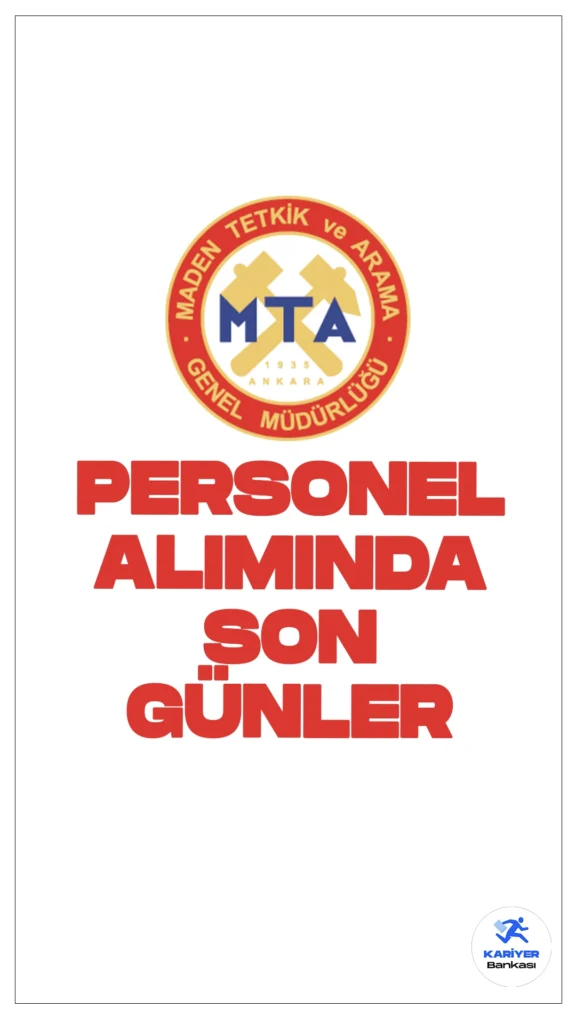 MTA 22 Personel Alımı Başvurularında Günler.Resmi Gazete'de yayımlanan duyuruda, Maden Tetkik ve Arama Genel Müdürlüğüne (MTA) teknisyen, koruma ve güvenlik görevlisi pozisyonlarında sözleşmeli personel alımı yapılacağı aktarıldı. Başvuru yapacak adayların genel şartların yanı sıra özel şartları da taşıması gerekmektedir.