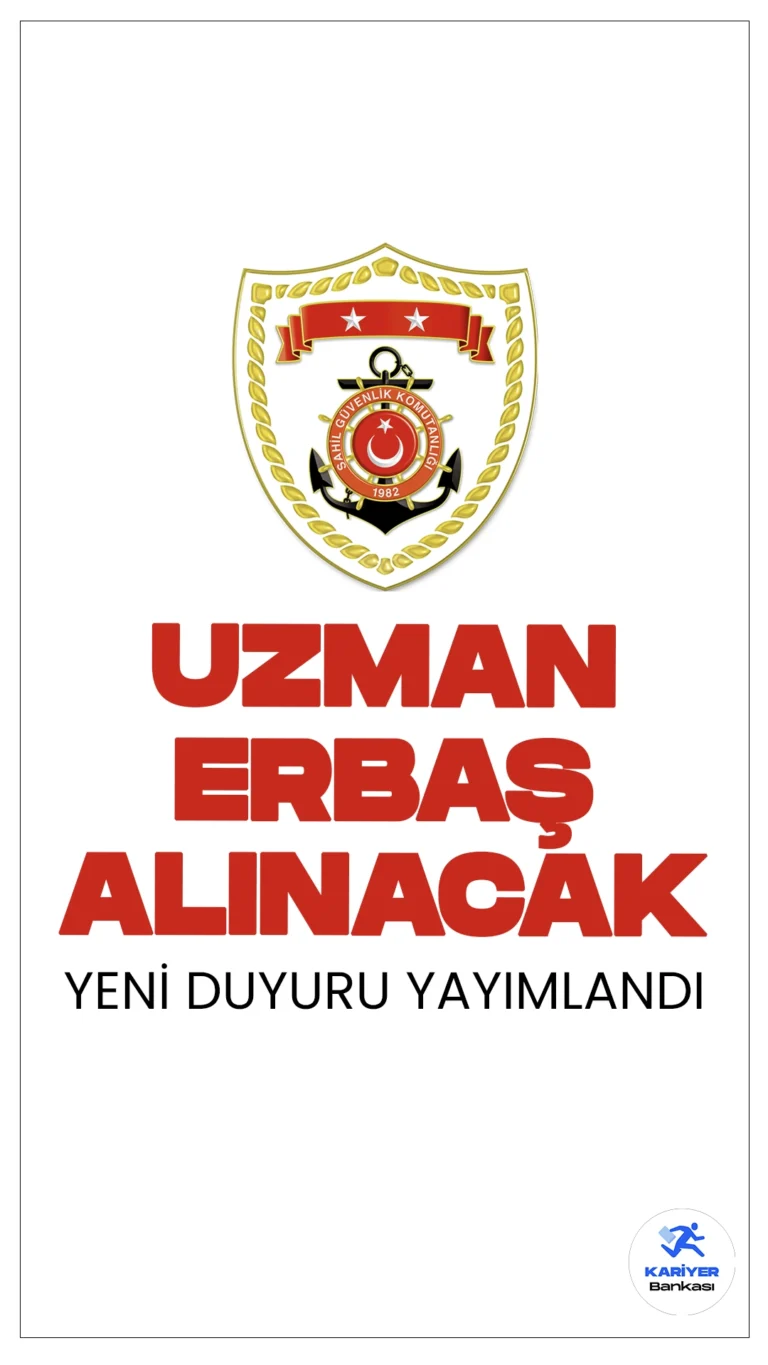 Sahil Güvenlik Komutanlığı Uzman Erbaş Alımı Yapacak. İçişleri Bakanlığı Sahil Güvenlik Komutanlığı, en az lise mezunlarından uzman erbaş alımı için duyuru yayımladı. Resmi Gazete'de yayımlanan duyuruya göre, başvurular, 03-14 Haziran 2024 tarihleri arasında gerçekleştirilecek. İşte şartlar ve başvuru bilgileri..