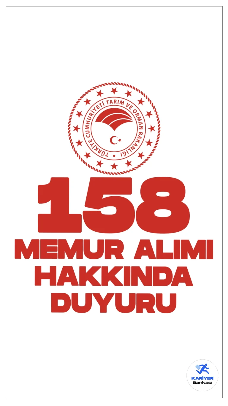 Tarım Bakanlığı 158 Memur Alımı Hakkında Duyuru Yayımlandı. Tarım ve Orman Bakanlığı sayfasından yayımlanan duyuruda, 6 Nisan 2024 tarihinde açıklanan “Tarım ve Orman Uzman Yardımcılığı Yazılı Sınavı" sonuçlarına göre “Sözlü Sınav" 20-24/05/2024 tarihleri arasında Tarım ve Orman Bakanlığı Atatürk Konferans Salonunda yapılacağı aktarıldı.
