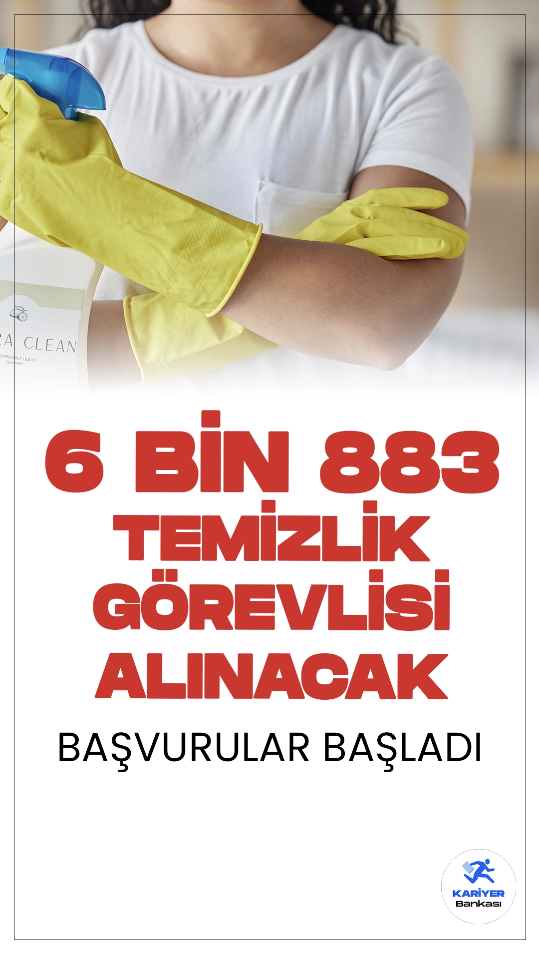 İŞKUR Üzerinden 6 Bin 883 Temizlik Görevlisi Alınacak.Türkiye İş Kurumu (İŞKUR) sayfası üzerinden temizlik görevlisi alımı duyuruları art arda yayımlandı. Özel sektör firmaları tarafından yayımlanan duyurularda, en az ilk okul mezunu 6883 temizlik görevlisi alımı yapılacağı aktarıldı. Başvuru işlemleri İŞKUR sayfası üzerinden online olarak gerçekleştirilecek.