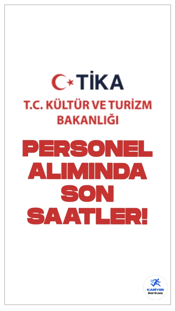 TİKA 13 Personel Alımı Başvurularında Son Saatler.Resmi Gazete'de yayımlanan duyuruda, TİKA Türk İşbirliği ve Koordinasyon Ajansına destek personeli(temizlik-yemekhane servis elemanı, şoför) pozisyonu için sözleşmeli personel alımı yapılacağı aktarıldı. Başvuru yapacak adayların genelde özel şartları sağlaması gerekmektedir.