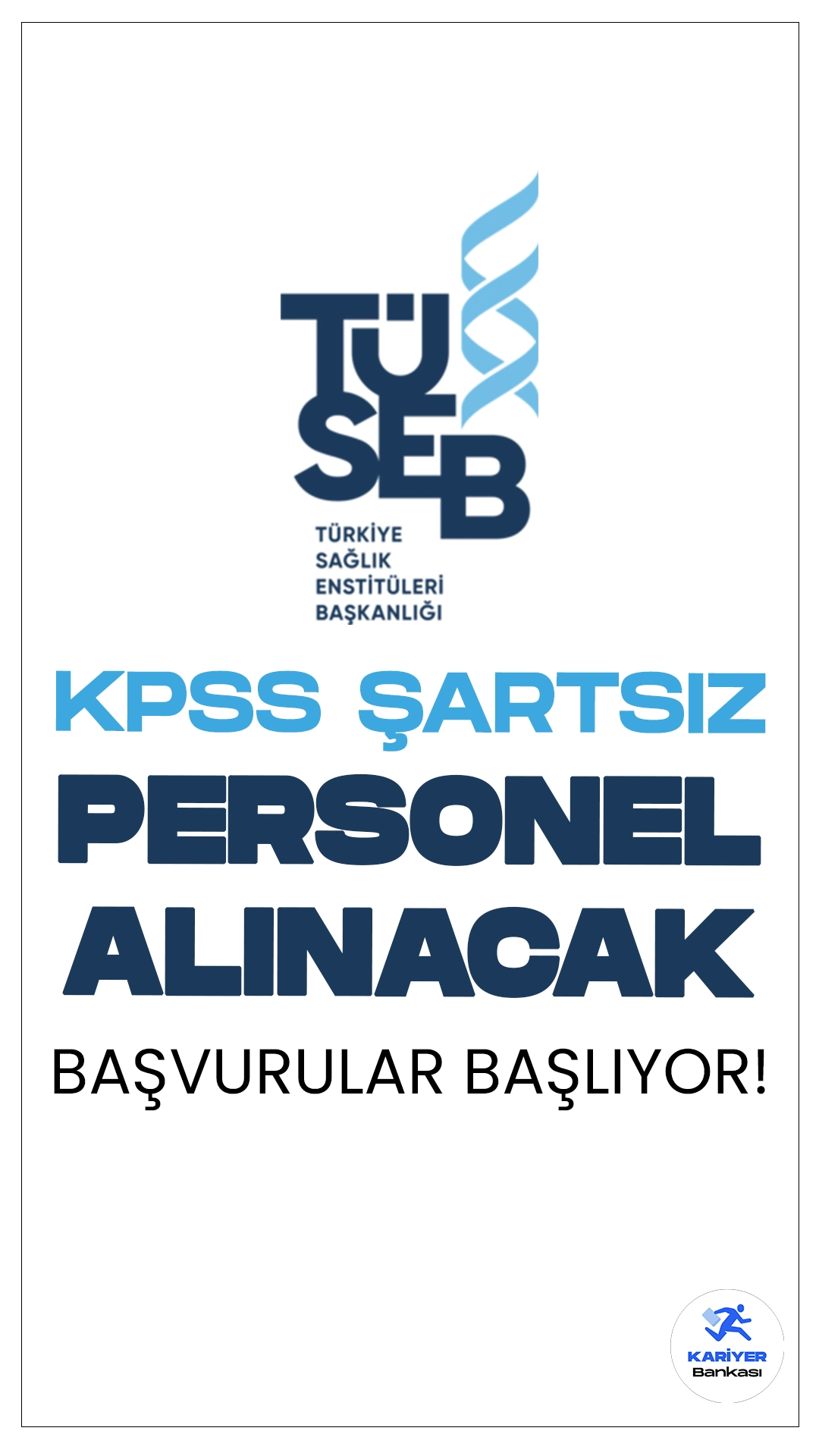 TÜSEB 30 Personel Alımı Başvuruları Başlıyor.Resmi Gazete'de yayımlanan duyuruya göre, Türkiye Sağlık Enstitüleri Başkanlığına (TÜSEB) koruma ve güvenlik görevlisi, hizmetli ve şoför pozisyonlarında personel alımı yapılacak. Başvuru işlemleri 20 Mayıs'ta başlıyor.Kontenjan dağılımı ve başvuru bilgilerine dair tüm detaylar Kariyerbankasi.net'in bu haberinde.