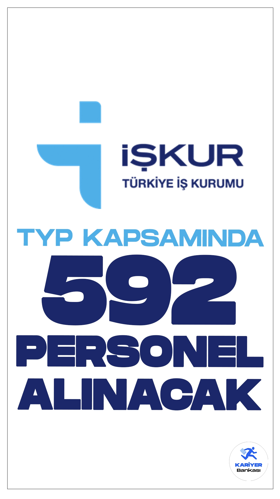 İŞKUR Üzerinden TYP Kapsamında 592 Personel Alınacak.Türkiye İş Kurumu sayfasından yayımlanan duyurulara göre,  Bingöl,  Şırnak ve  Samsun illerine Toplum Yararına Programlar (TYP) kapsamında 592 personel alımı yapılacak. Başvurular İŞKUR üzerinden alınacak. Başvuru yapacak adayların belirtilen şartları sağlaması gerekmektedir.