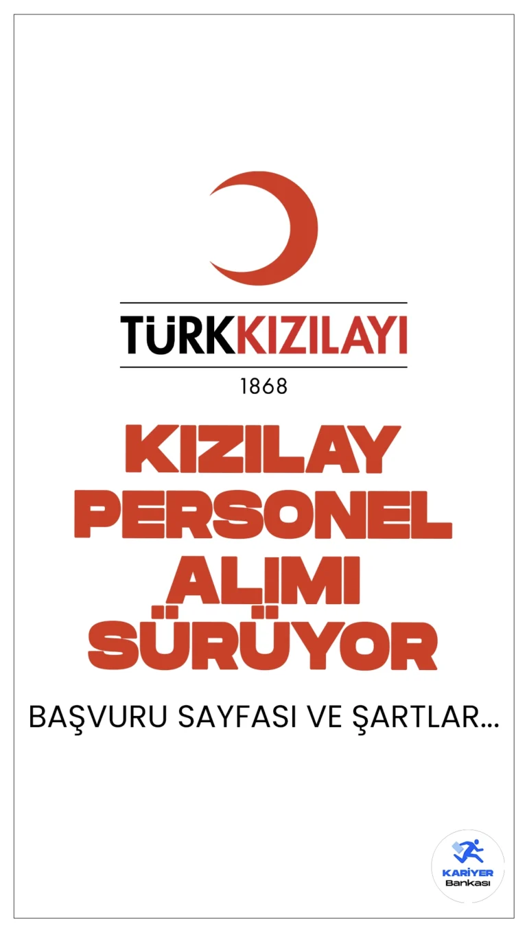 Kızılay Personel Alımı Başvuruları Devam Ediyor.Kızılay, ülke genelinde çeşitli alanlarda istihdam etmek üzere uzman personel alımlarına devam ediyor. Kızılay kariyer sayfasından yayımlana duyurulara göre, Sosyal Sorumluluk Uzmanı, Web Tasarım Uzmanı, Doktor , ve Anestezi ve Reanimasyon Uzmanı ünvanlarında personel alımı yapılacak. Bu pozisyonlar için başvurular devam etmekte olup, ilgili kişiler Kızılay'ın resmi web sitesi üzerinden detaylı bilgi alabilir ve başvurularını gerçekleştirebilirler.
