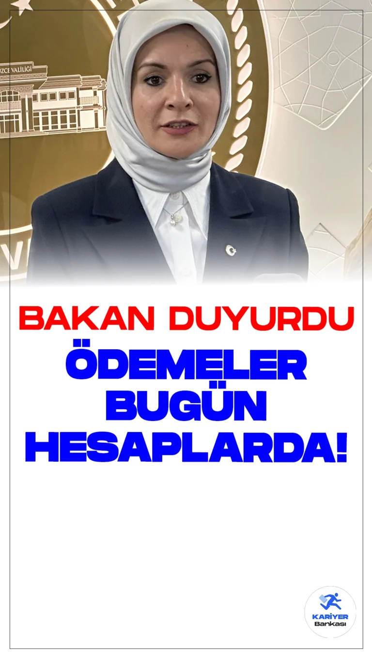 Aile Destek Programı Ödemeleri Bugün Hesaplarda!Aile ve Sosyal Hizmetler Bakanı Mahinur Özdemir Göktaş, Türkiye Aile Destek Programı ödemelerinin Kurban Bayramı dolayısıyla erkene çekildiğini ve bugün itibarıyla hesaplara yatırılacağını duyurdu. Bakan Göktaş, bu kapsamda hanelere toplam 4 milyar TL ödeme yapılacağını bildirdi.