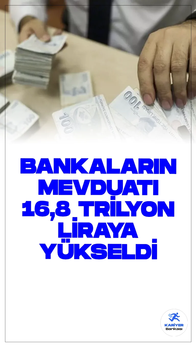 Bankaların Mevduatı 16,8 Trilyon Liraya Ulaştı.14 Haziran ile biten haftada bankacılık sektörünün mevduatı, bir önceki haftaya göre yaklaşık 442 milyar lira artarak 16 trilyon 838,3 milyar liraya yükseldi. Türkiye Cumhuriyet Merkez Bankası (TCMB) tarafından açıklanan haftalık para ve banka istatistiklerine göre, bankacılık sektörünün mevduatı (bankalar arası dahil) 14 Haziran itibarıyla 442 milyar 43 milyon 489 bin lira artışla 16 trilyon 838 milyar 257 milyon 61 bin liraya çıktı.