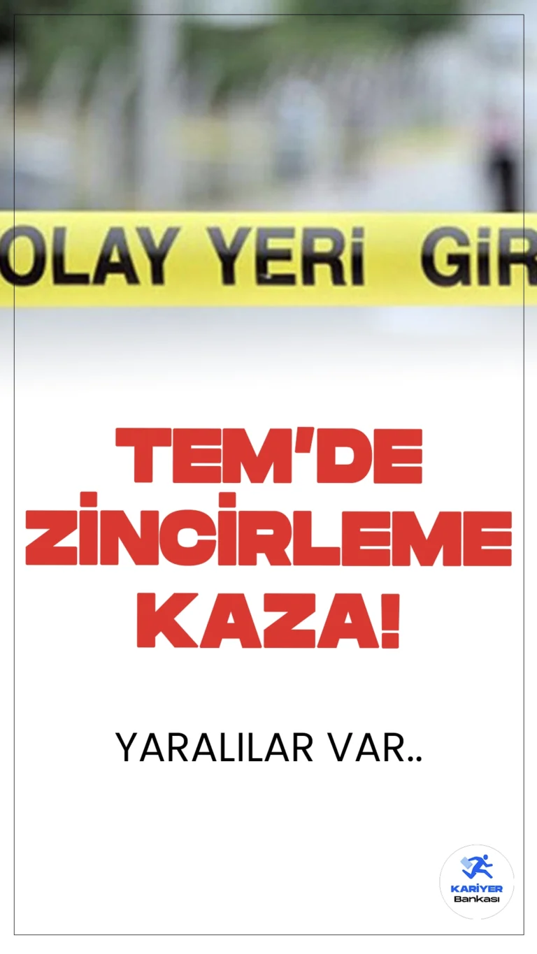 TEM Otoyolu'nda Zincirleme Kaza Meydana Geldi.İstanbul'da TEM Otoyolu'nda 15 aracın karıştığı zincirleme trafik kazasında yaralanan 5 kişi hastaneye kaldırıldı.