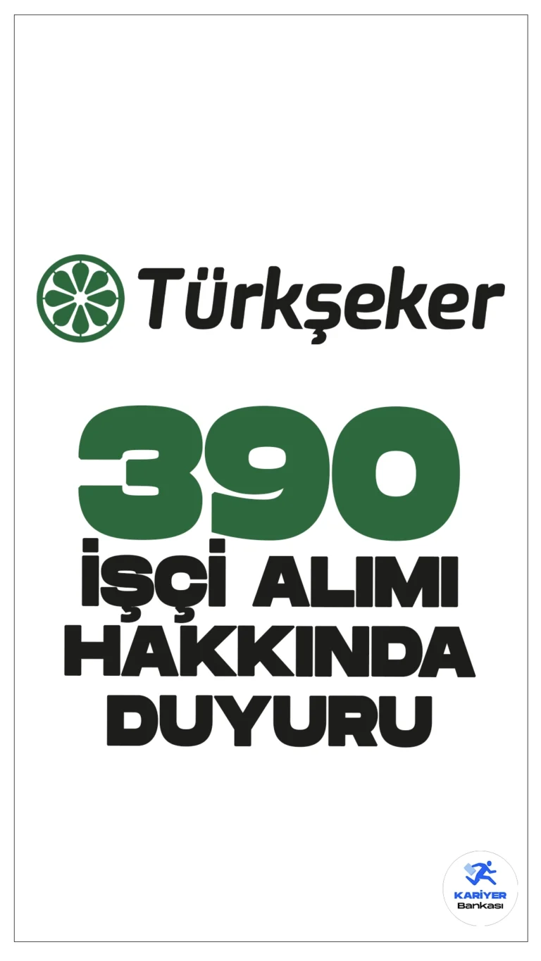 TÜRKŞEKER 390 İşçi Alımı Hakkında Duyuru Yayımlandı. Türkşeker sayfasından yayımlanan duyuruda, 390 sürekli işçi alımı kapsamında, 31 Mayıs 2024 tarihinde yayımlanmış, açık iş sayısının dört katından fazla geçerli başvuru yapılan ilanlar için ise 5 Haziran 2024 Çarşamba günü saat 14.00’de noter huzurunda dijital kura yöntemi ile açık iş sayısının dört katı kadar aday belirlendiği aktarıldı.