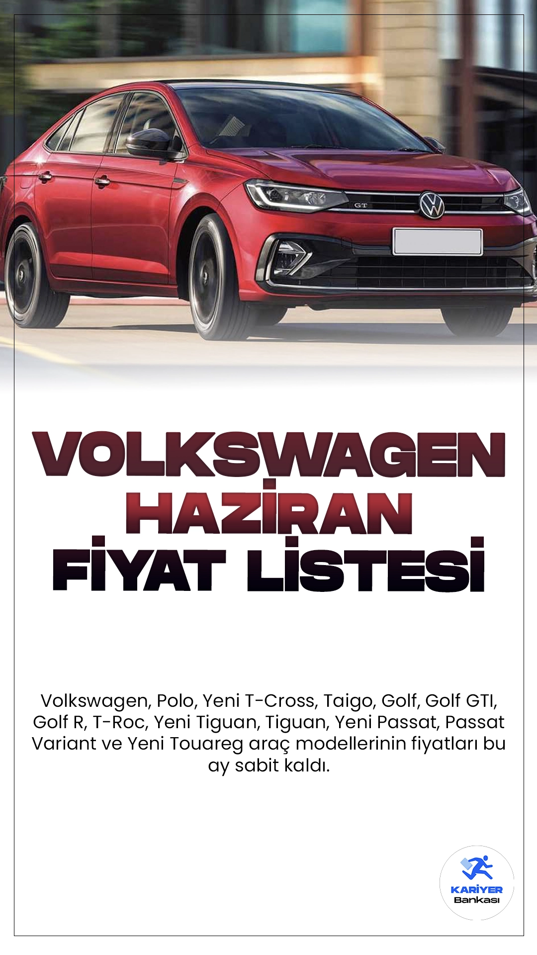Volkswagen Haziran 2024 Fiyat Listesi Yayımlandı.Volkswagen, 2024 yılında dikkat çekici araç modelleri ile otomobil severlerin karşısına çıkıyor. Geniş ürün yelpazesi ile her ihtiyaca uygun seçenekler sunan Volkswagen, Polo, Yeni T-Cross, Taigo, Golf, Golf GTI, Golf R, T-Roc, Yeni Tiguan, Tiguan, Yeni Passat, Passat Variant ve Yeni Touareg modelleriyle göz dolduruyor. İşte 2024 yılına damga vuracak Volkswagen araç modelleri ve özellikleri: