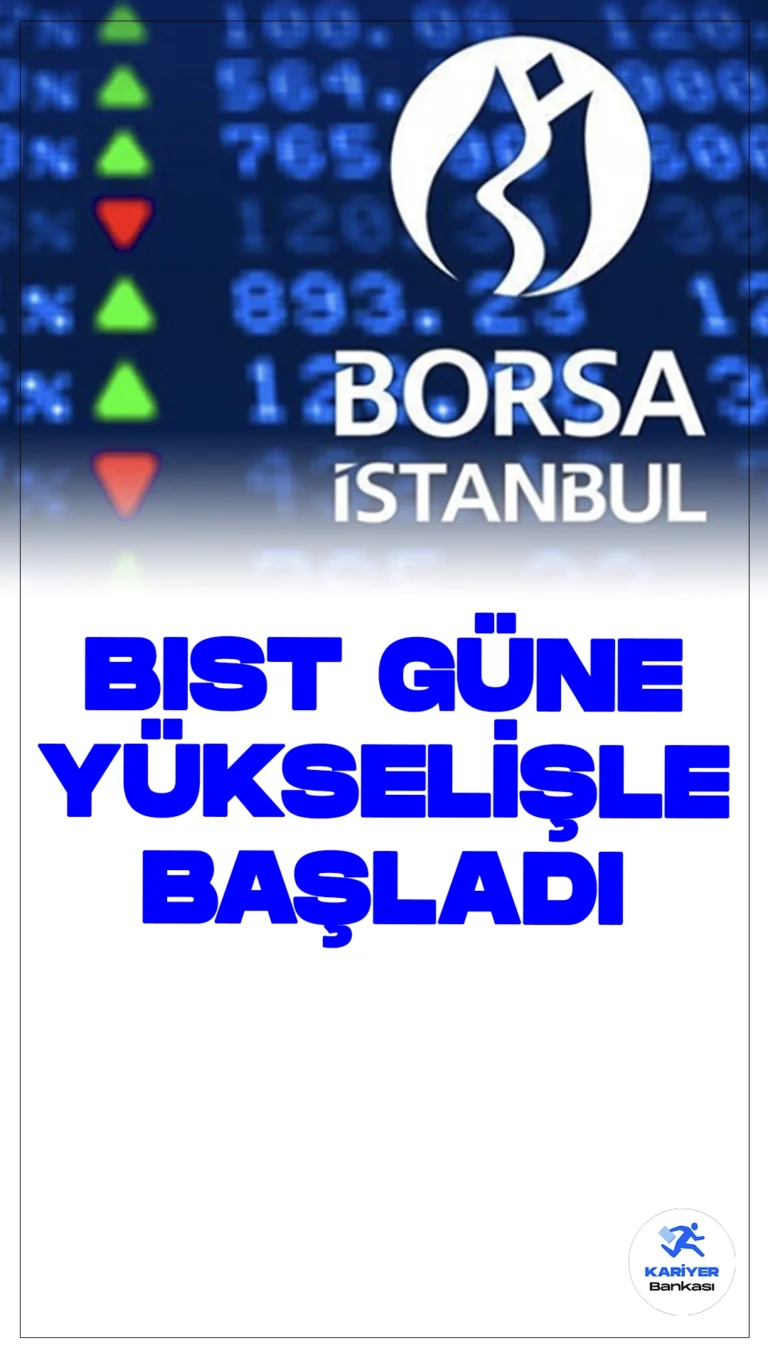 BIST Güne Yükselişle Başladı.Borsa İstanbul'da BIST 100 endeksi, güne yüzde 0,10 yükselişle 11.035,13 puandan başladı. Açılışta BIST 100 endeksi, önceki kapanışa göre 10,80 puan ve yüzde 0,10 artarak 11.035,13 puana çıktı.