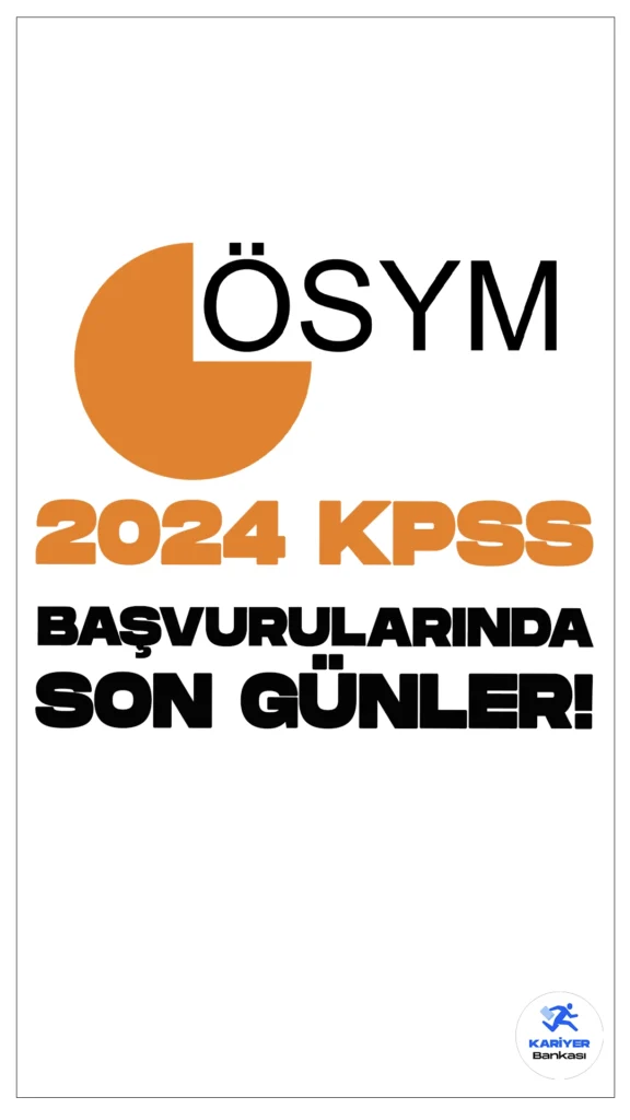 2024 KPSS Ortaöğretim Başvurularında Son Günler!ÖSYM sayfasından yayımlanan duyuruya göre, 15 Eylül 2024 tarihinde uygulanacak, 2024 Kamu Personel Seçme Sınavı (2024-KPSS Ortaöğretim) başvurularında son günlere girildi. Başvuru işlemleri 30 Temmuz'da sona erecek.